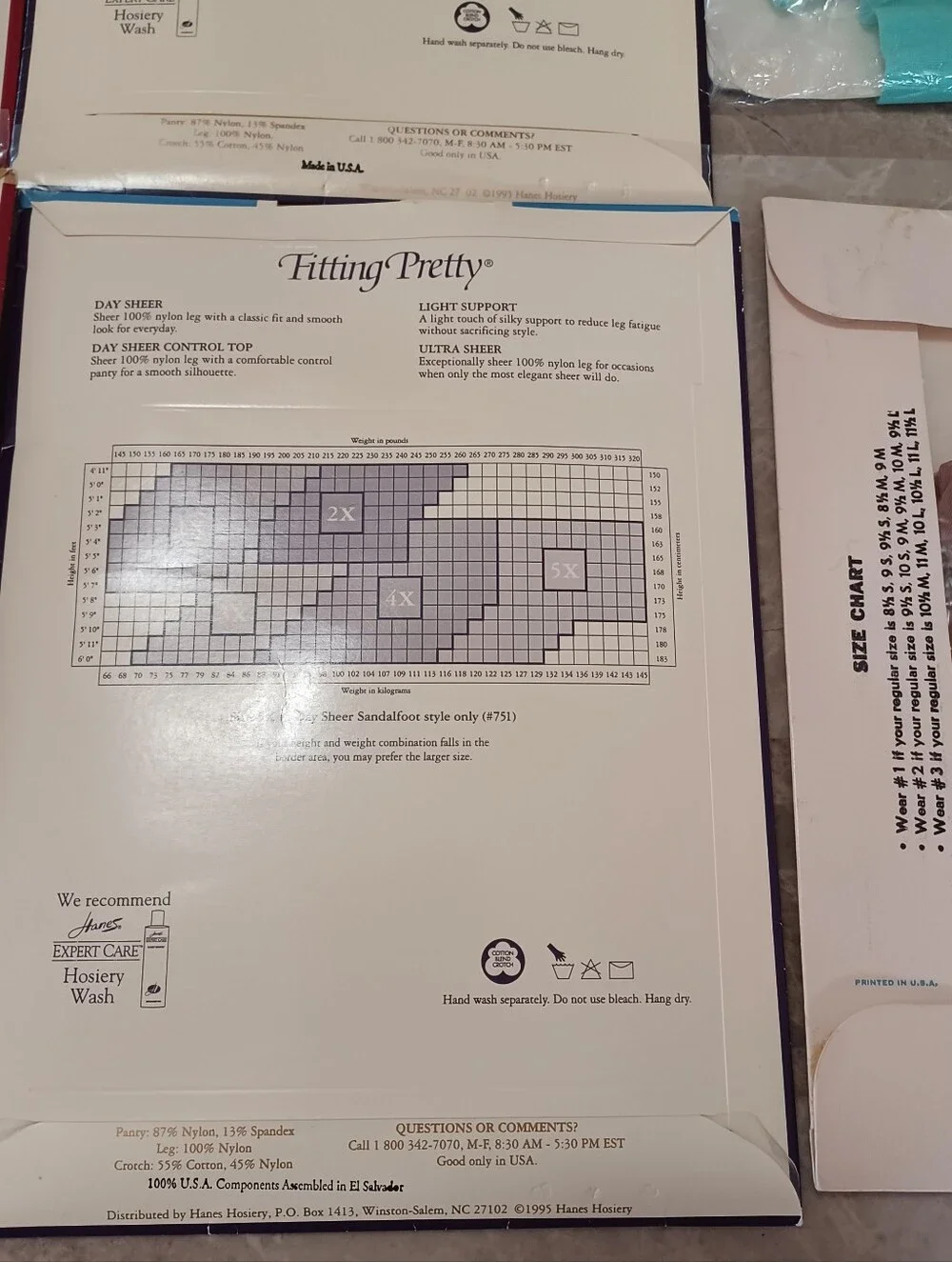 Vintage Hanes Pantyhose & Tights Lot NIP Deadstock Multiple Sizes / Queen 9 Pack